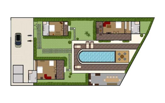 Villa Lina | Villa 3 chambres à louer | Canggu – Batubolong