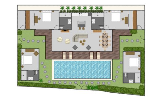 Villa Aksara | Villa 4 chambres à louer | Seminyak – Oberoi